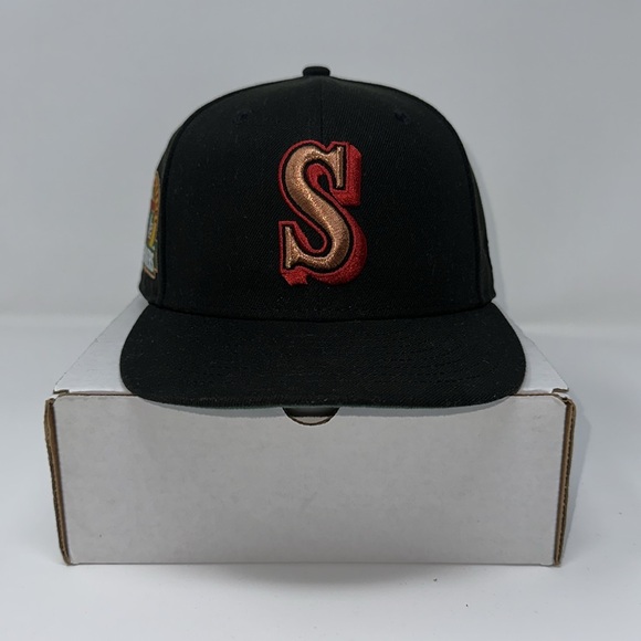 Hat Club Seattle Mariners “Cool Fashion” Sonics Crossover Fitted Hat Size 7 3/8 - Picture 2 of 6
